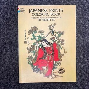 •1982 Japanese Prints Coloring Book NWT•